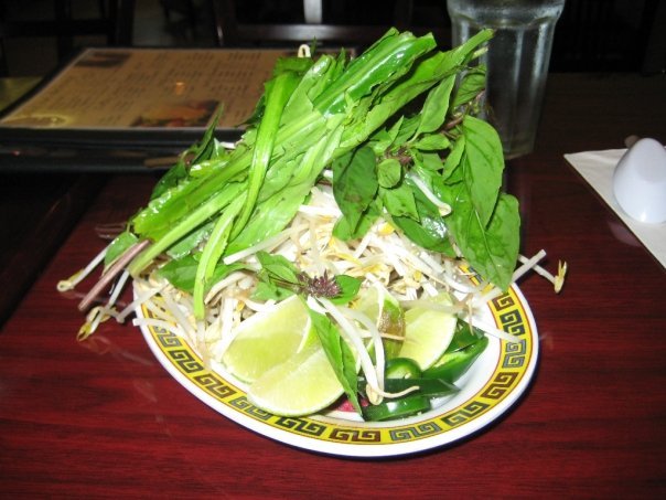 pho-herbs Lime, Jalapenos, Basil, Bean Sprouts
