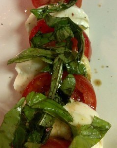 peach dish meal delivery caprese salad