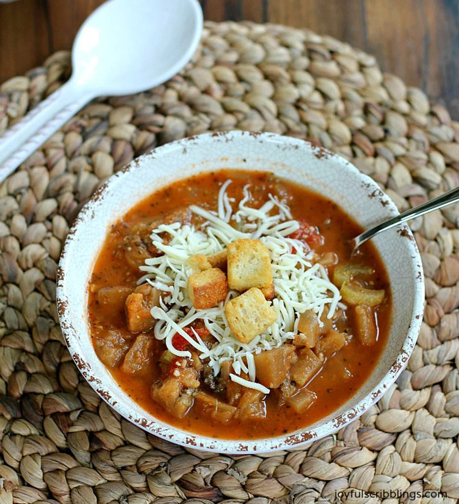 Eggplant Parmesan Soup Recipe