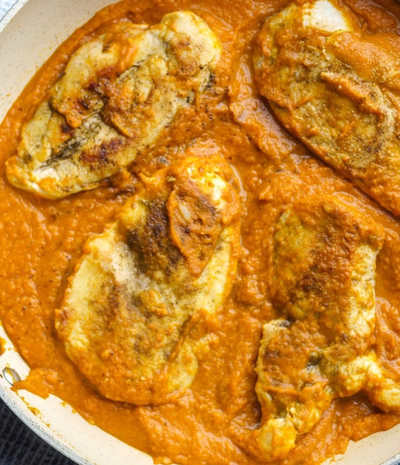 Chicken Breast with Parmesan Pumpkin Pan Sauce-Recipe