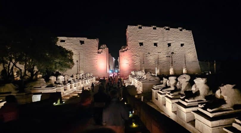 Luxor Temple at night egypt