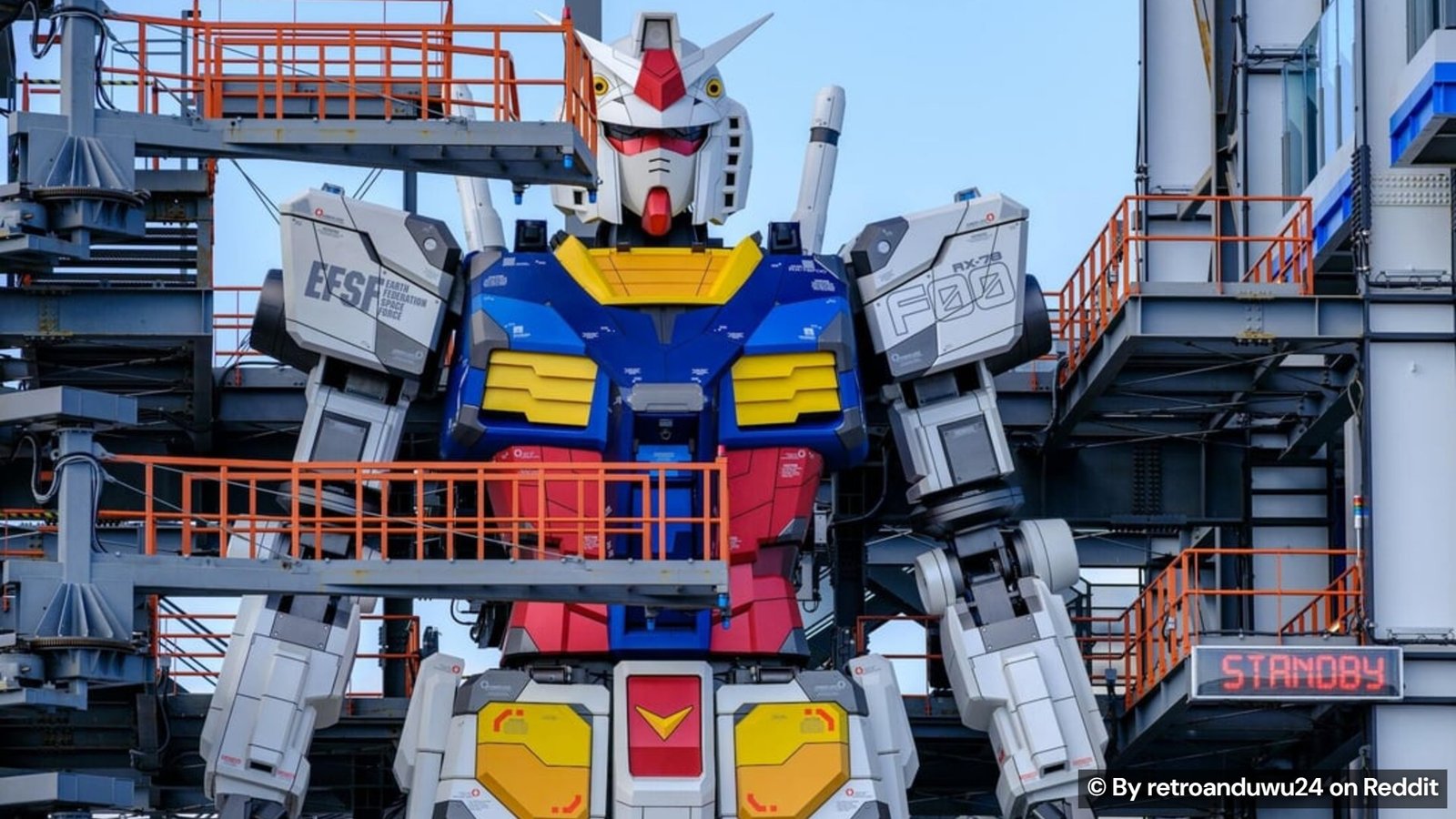 Life-size Gundam statues