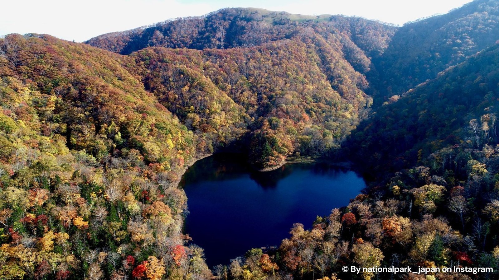 A naturally heart-shaped lake